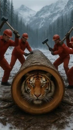 Workers Break Open a Giant Log… Look What’s Inside
