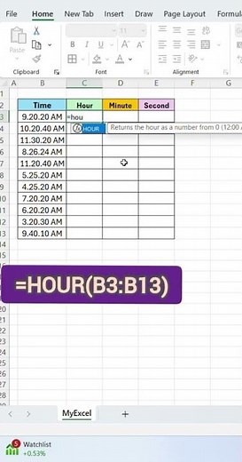 Break Time Fast – Excel HOUR, MINUTE, SECOND! | Split Time in Seconds – Excel Time Tricks! #excel