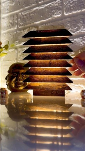 DIY Wooden Table Lamp 🪵🪔