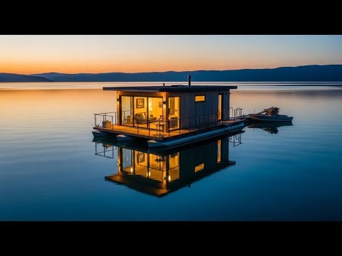 Floating Home Construction - Start to Finish Build Timelapse