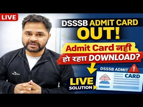 DSSSB Admit Card Download Problem 😱 LIVE Solve | Server Error / Login Issue LIVE Solution