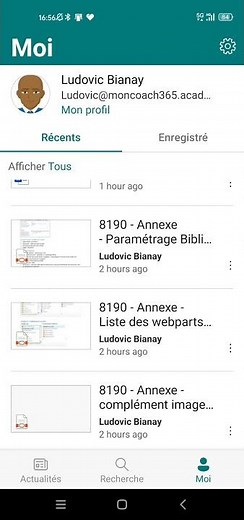 Enregistrer un fichier SharePoint pour plus tard