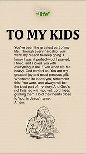 1.5M views · 15K reactions | To My Kids | The meaning of life | Facebook