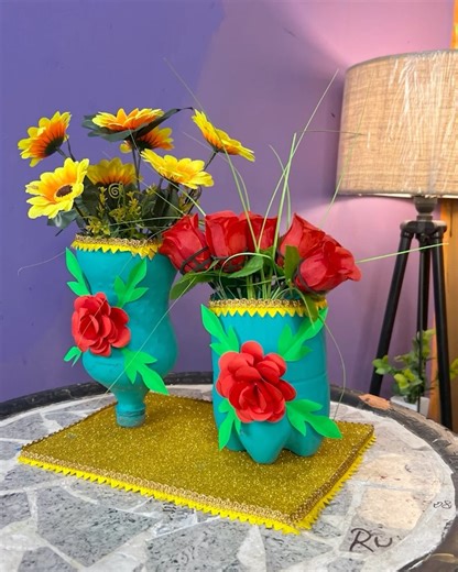 Funta plastic bottles reused idea _ Pen holder #crafts #idea #fun #viral | Deep's CRAFT