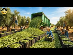 How Farmers Grow and Harvest Millions of Tons of Olives for Olive Oil | Agriculture Tech Documentary