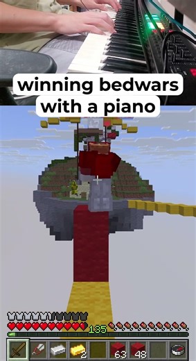 using the the *superior* keyboard in bedwars... #minecraft #gaming