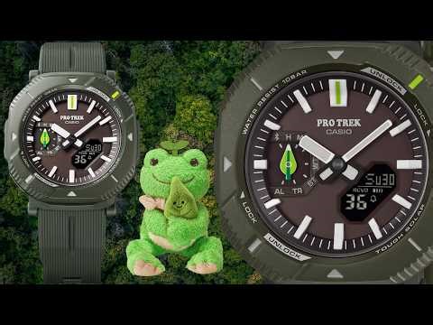 Casio ProTrek x The Nature Conservation Society of Japan x Pickles the Frog PRJ-B001NJ-3JR