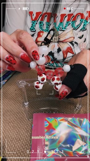 Beaded dog shaped keychain