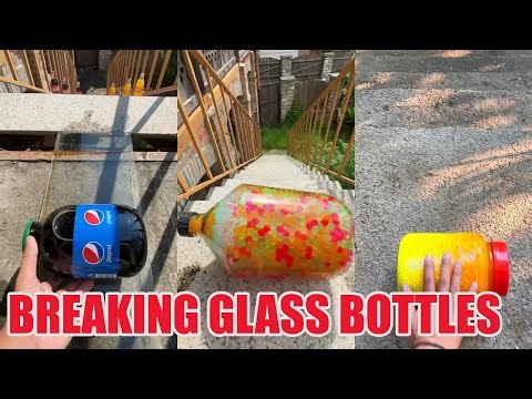 Breaking Glass Bottles & Balloon Drops 🔥 Crushing Crunchy & Soft Things! #asmrbreaking #satisfying