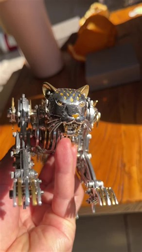 Leopard metal model kit #metalmodelkit #leopard #3dmetalpuzzle #toys #giftideas