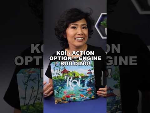 Pond building puzzle #Koi - pretty fish, with action and engine building tied together.