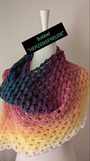 Triangle Scarf | Instructions | Shell Pattern 🧶💓#diy #handmade