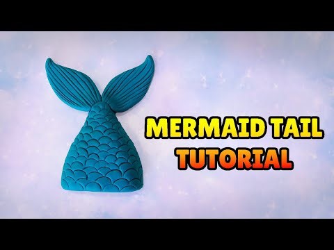 🔴 DIY How to Make MERMAID TAIL - Polymer Clay, plastilina and Fondant Tutorial
