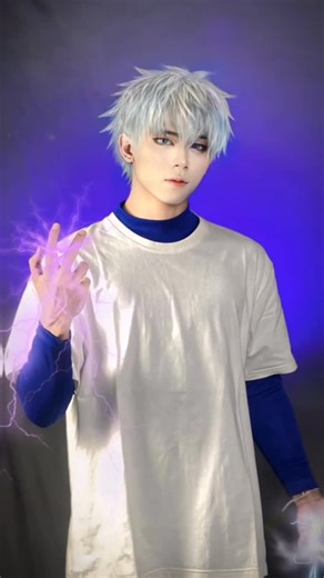 Degun권 on Instagram: "Udah termasuk kiyowo belum sih ni killua seng?😹✨ #cosplay #killua #hunterxhunter #makeuptransformation #trend"