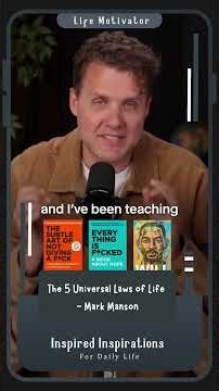 The 5 Universal Laws of Life- Mark Manson - Life Motivator #viral #quote #universallaws #motivation