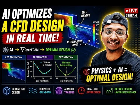 👉 AI Optimizes a CFD Design in Real-Time | OpenFOAM pitzDaily (part-1) 🔥| CFD Simplified