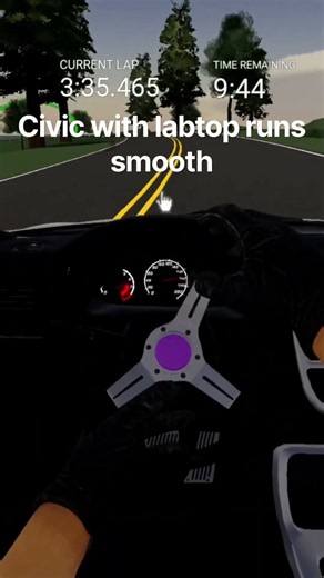 Roblox corsa legends Honda civic with labtop runs fast around corners