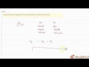 Explain paramagnetism on the basis of electron theory.