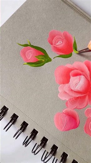 one stroke flower painting ideas #✨🌹🌿❤️💯#art #flowerart #flowerpainting #shortsfeed #yt #viral