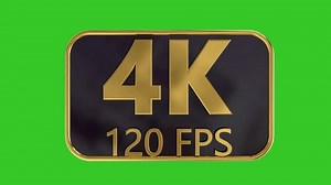 3D 4K 120 FPS rendering and animation with golden material