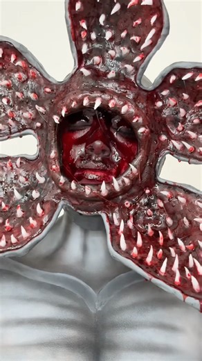 Demogorgon Makeup❤️ #strangerthings5 #strangerthings #sfxmakeup #creativemakeup #demogorganmakeup