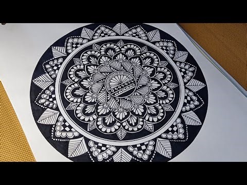 Satisfying & Mind Relaxing Round Mandala Art | Stress Relief Mandala Drawing Tutorial