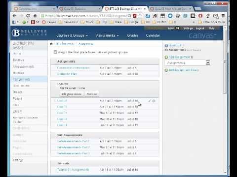 Canvas- How to drop the lowest grade