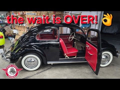 VCS Vintage VW Restoration shop daily update, Episode 616, Black Beauty '56 Oval gets its interior!