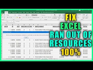 How to Fix excel ran out of resources Forever 2023 #excel