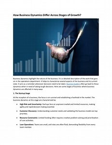How Business Dynamics Differ Across Stages of Growth - SlideServe