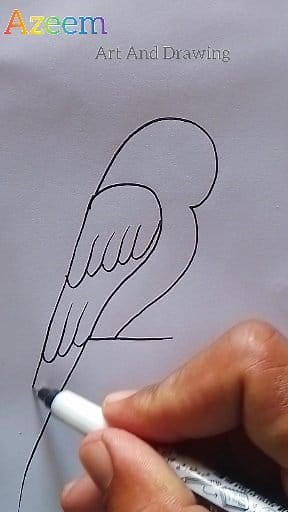 74K views · 1K reactions | Easy drawing trick with number 2 | Simple Drawing parrot tutorial #Full #video #viral #art #fblifestyletyle | Azeem art and drawing | Facebook