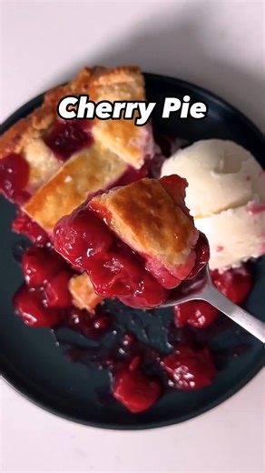 7.7K views · 80 reactions | Nothing beats a slice of classic cherry pie  —and yep, it’s easy as pie to make. Get the recipe at the link in the comments! 不: Melissa Gray, : Chloe Gebacz | Food & Wine | Facebook