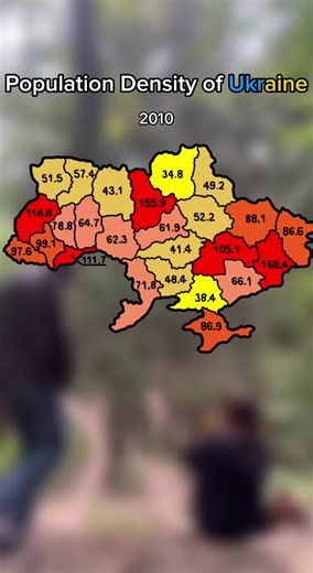 Population Density of Ukraine | #map #mapping #fyp #ukraine #density