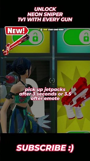 NEON SNIPER 1V1 with every gun FORTNITE @HIVECR8