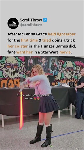 McKenna Grace’s "First Jedi Lightsaber" moment has fans calling for Star Wars role 😭⚔️ #starwars