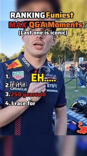 Ranking Funniest Max Verstappen Question & Answer Moments 😂🎤#f1