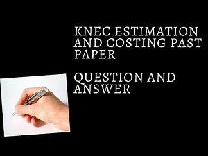 ESTIMATION AND COSTING/MEASUREMENT REVISION QUESTIONS AND ANSWERS