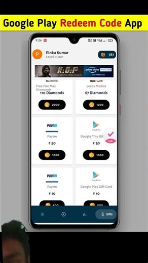 Google Play Redeem Code App with Proof #shorts #kpgtech #viral