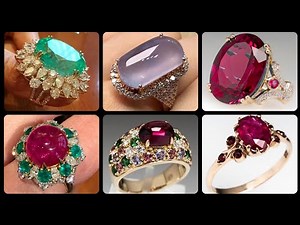 Most Expensive And Luxury Gemstone Rings In 14k Gold/ Ruby Emerald Diamond Opal Engagement Rings