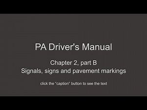 Pennsylvania Driver's Manual - Chapter 2 (part B)