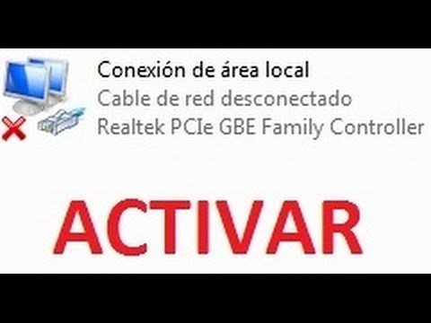 Activar conexión de área local / Activar Ethernet 2017
