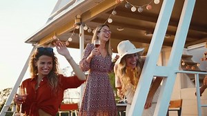 Group Friends Laughs During Party On Stock Footage Video (100% Royalty-free) 1109573995 | Shutterstock