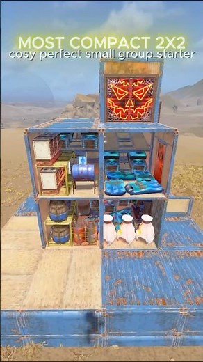 MOST COMPACT 2X2 STARTER #rust #rustbase #gaming #rustbasedesign #rustbunker #rustwipe #rustconsole