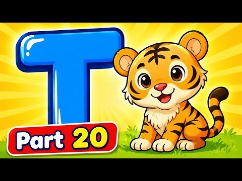 Tracing Letter T | T for Tiger 🐯 | Kids Learning Worksheet Part 20