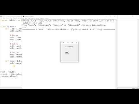 Tkinter Tutorial - Destroying/Deleting widgets from the Window