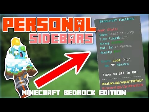 HOW TO CREATE PERSONAL SIDEBARS | Minecraft Bedrock Commands! NEW VERSION!!