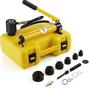VEVOR Hydraulic Knockout Punch Kit, 10 Ton 1/2" to 2" Conduit Hole Cutter Set, KO Tool Kits with Puncher 6 Piece, Metal Sheet Driver Tools, For Aluminum, Stainless Steel, Brass, Fiberglass and Plastic: Amazon.com: Tools & Home Improvement