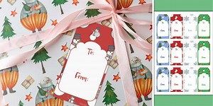 Christmas Patterns Gift Tags