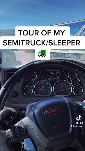 Tour of My 2018 18-Wheeler Home and Sleeper Cab | Peterbilt Gauges Going Crazy!