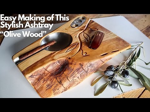Crafting Elegance: Olive Tree Ashtray with Wood Lathe Artistry | DIY Woodworking